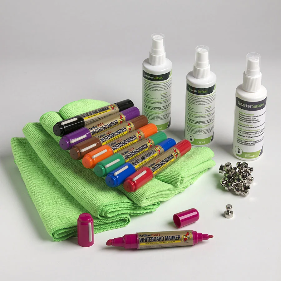 Pro magnetic whiteboard kit