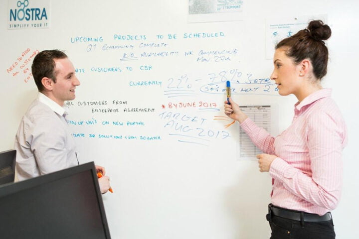 Smarter Surfaces magnetic whiteboard paint Nostra customer photo